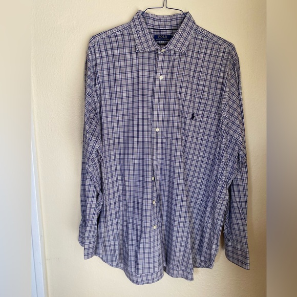 Ralph Lauren 1XB Blue, White, Red & Green Plaid Performance Shirt - Picture 1 of 3